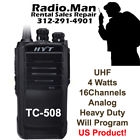 Tc-508u-1 Hyt Hytera Uhf Mhz Watt Portable Radio Will Program