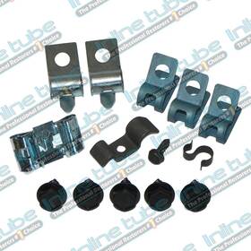 Ccf220 Inline Tube 69 Trans Am Firebird Fuel Tubing Clip Clamp Bracket Set Kit No Return Line 220