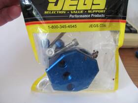 15110billet Jegs 15110 #15110billet Aluminum Y-block Blue Anodized