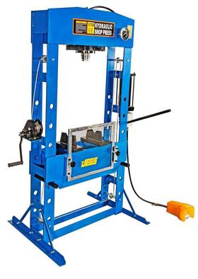 81659 Jegs 50-ton Hydraulic Shop Press Floor Mount Air Operated Foot Pedal
