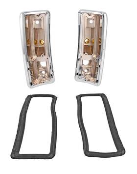 90909 Jegs Tail Light Housings 1966 Chevy Chevelle Station Wagon El Camino Oem-s