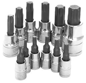 W38802 Jegs Star Bit Socket Set 12-piece Torx Includes 6 1/4 Inch Drive Sockets