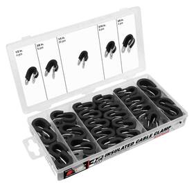 W5261 Jegs Insulated Clamp Set 42 Piece Assortment 1/4 Inch Dia. Mounting Hole In