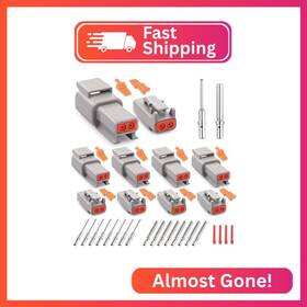 St6330-2 Jrready Deutsch Dtm 2 Pin Connectors 4 Kits Ip67 Waterproof Electrical Wire Con