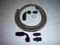 Kt-holsinssbk Proflo Performance Stainless Braided Fuel Line For Edelbrock Single Feed Carburetor Black Adapters