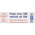 L220256 Restoparts Decal Malibu Air Cleaner Keep Your Gm Vehicle All