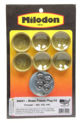 34041 Milodon Brass Freeze Plug Kit For Big Block Fits Chrysler 383 440
