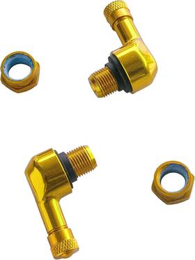 Nex Performance 2534207120000 Forged Alloy Angled Valve Stem With Pre-applied 0.453in 11.3mm Gold