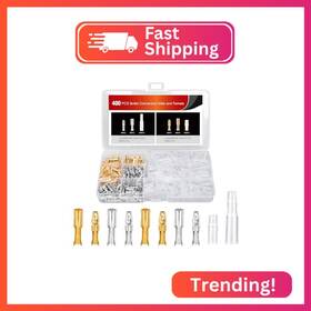 Nilight 50091r 400pcs 3.9mm Bullet Connectors Male And Female Brass Wire Terminals Conn