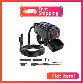 90223a Nilight Motorcycle Usb Type C Port 12v Voltmeter Independent On Off Switch Sae I