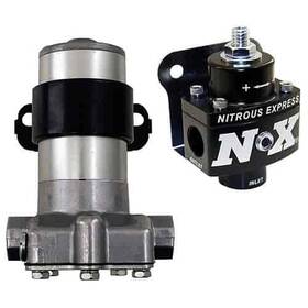 15953 Nitrous Express Black Fuel Pump And Billet Pressure Regulator Kit