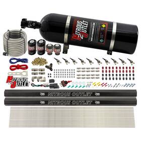 Nitrous Outlet 841400116546 10 Cylinder Direct Port System - Two .122 Solenoid/two Nitrous Outlet 841400116546 10 Cylinder Direct Port System - Two .122 Solenoid/two