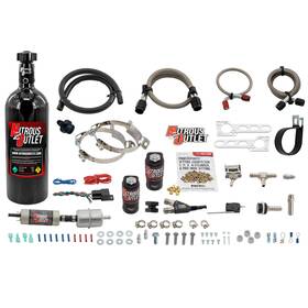 Nitrous Outlet 841400123179 Powersports Single Cylinder Wet Nozzle System Aluminum 90 Degre
