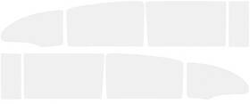 Tf41054d Oer Authorized 1955-57 Chevrolet 4-door Sedan 8-piece Grey Custom Tint Side Window Glass Set