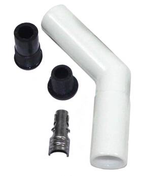 8503ht-1 Pertronix White Ceramic Spark Plug Boot 45 Degree