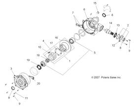 3234383 Polaris Hub Assembly Race/output Genuine Oem Part Qty 1