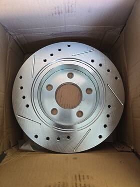 Ar8139xpr Power Stop Drilled And Slotted Rear Rotor Set For Taurus / Continental
