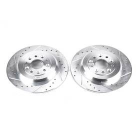 Ar8180xpr Power Stop Drilled And Slotted Rear Rotor Set For Explorer Taurus Flex