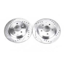 Ar85145xpr Power Stop Drilled And Slotted Rear Rotor Set For Ford Focus
