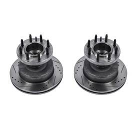 Ar8542xpr Power Stop Drilled And Slotted Front Rotor Set For 95-07 E-250 / E-350
