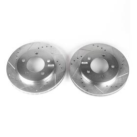 Ar8558xpr Power Stop Drilled Slotted Front Rotor Set For Expedition / Navigator