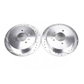 Ar8559xpr Power Stop Drilled And Slotted Rear Rotor Set For F-150 / Expedition