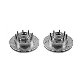 Ar8573xpr Power Stop Drilled And Slotted Front Rotor Set For Excursion F250 F350
