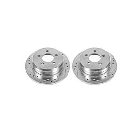 Power Stop Ar8732xpr Drilled And Slotted Rear Rotor Set For 93-98 Grand Cherokee