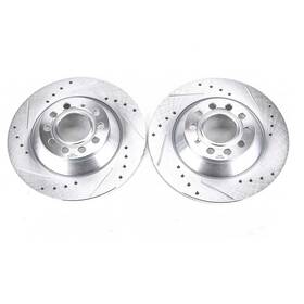 Ebr1008xpr Power Stop Drilled And Slotted Rear Rotor Set For 05-11 Audi A6 Quattro
