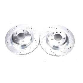 Ebr1021xpr Power Stop Drilled And Slotted Rear Rotor Set For Bmw 330 / 335 Series