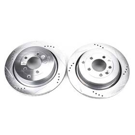 Ebr1046xpr Power Stop Drilled &slotted Rear Rotor Set For Land Rover Lr3 Lr4 Lr5