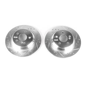 Ebr1050xpr Power Stop Drilled And Slotted Rear Rotor Set For Mercedes Cl500 / S350