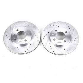 Ebr251xpr Power Stop Drilled And Slotted Front Rotor Set For Vw Carbrio Golf Jetta