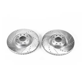 Ebr662xpr Power Stop Drilled And Slotted Front Rotor Set For Audi A6 Quattro / S6