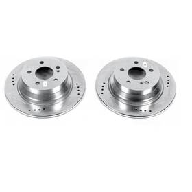 Ebr685xpr Power Stop Drilled And Slotted Rear Rotor Set For Mercedes E320 / E500
