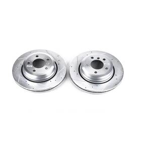 Ebr689xpr Power Stop Drilled And Slotted Rear Rotor Set For 04-11 Bmw X3
