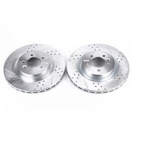 Ebr811xpr Power Stop Drilled &slotted Front Rotor Set For Land Rover Range
