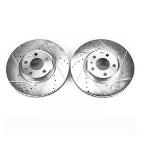 Ebr838xpr Power Stop Drilled And Slotted Front Rotor Set For Audi A4 / A5