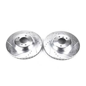 Ebr850xpr Power Stop Drilled And Slotted Front Rotor Set For Bmw 335 Series / X1