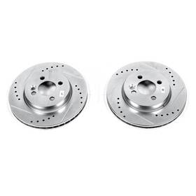 Ebr854xpr Power Stop Drilled And Slotted Front Rotor Set For 07-12 Mini Cooper