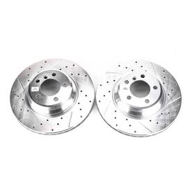 Ebr864xpr Power Stop Drilled And Slotted Front Rotor Set For Bmw 745 / 750 760