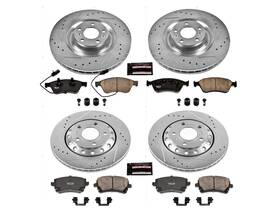 K4008 Power Stop F&r 03-10 Audi A8 Quattro 2004 Volkswagen Phaeton 05-06 Volks