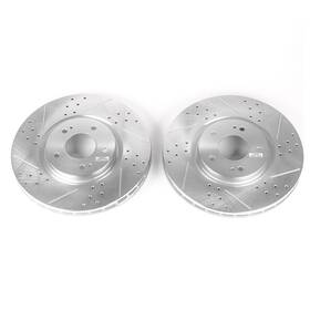 Jbr1109xpr Powerstop Power Stop Drilled And Slotted Front Rotor Set For Mitsubishi Lancer