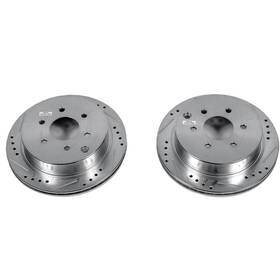 Jbr1164xpr Powerstop Power Stop Drilled And Slotted Rear Rotor Set For Frontier/xterra