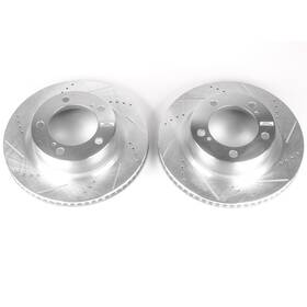 Jbr1312xpr Powerstop Power Stop Drilled And Slotted Front Rotor Set For Lx570/land Cruiser
