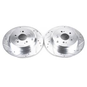 Jbr1332xpr Powerstop Power Stop Drilled And Slotted Rear Rotor Set For Mdx/pilot/odyssey