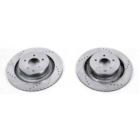 Jbr1341xpr Powerstop Power Stop Drilled And Slotted Rear Rotor Set For G37/q60/350z