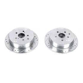 Jbr1389xpr Powerstop Power Stop Drilled&slotted Rear Rotor Set For Rx350/rx450h/highlander