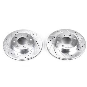 Jbr304xpr Powerstop Power Stop Drilled And Slotted Front Rotor Set For Honda Civic/crx