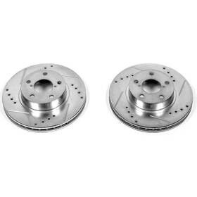 Jbr358xpr Powerstop Power Stop Drilled And Slotted Front Rotor Set For Subaru Impreza/legacy